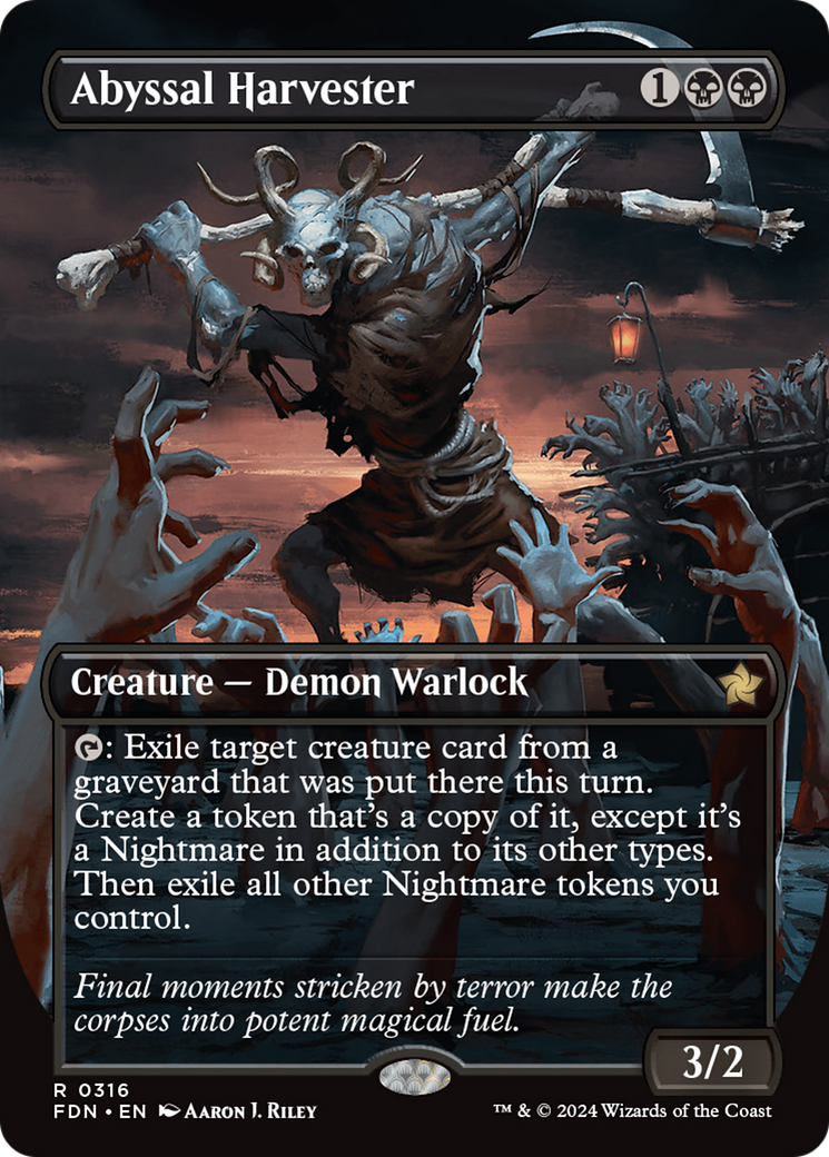 Abyssal Harvester (FDN-316) - Foundations (Borderless) Foil - Premium MTG Single from Wizards of the Coast - Just $1.83! Shop now at Game Crave Tournament Store