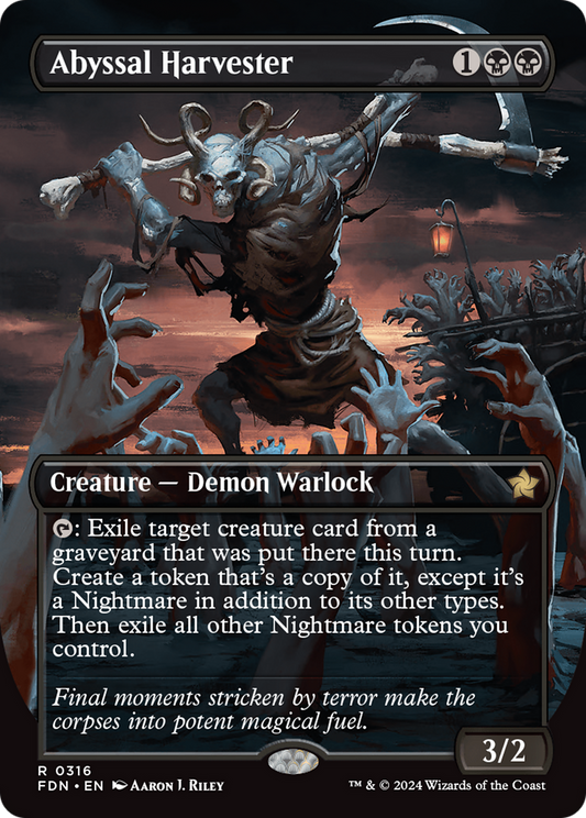 Abyssal Harvester (FDN-316) - Foundations (Borderless) Foil - Premium MTG Single from Wizards of the Coast - Just $1.83! Shop now at Game Crave Tournament Store