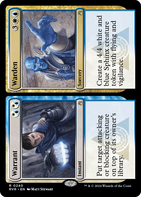Warrant // Warden (RVR-240) - Ravnica Remastered Foil - Premium MTG Single from Wizards of the Coast - Just $0.25! Shop now at Game Crave Tournament Store