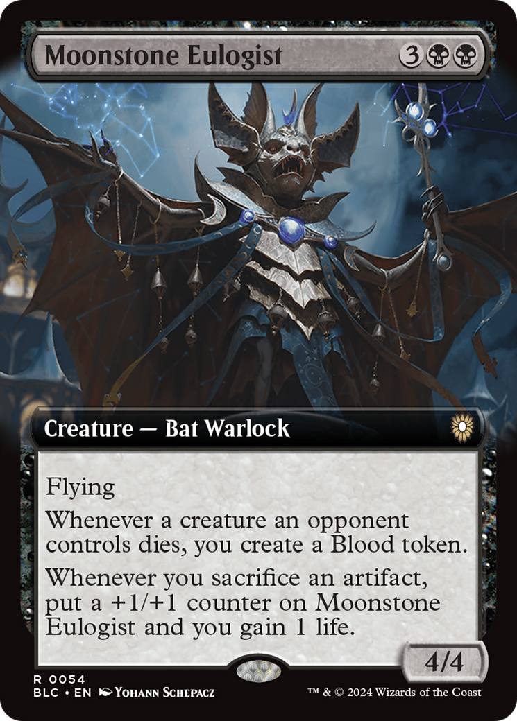 Moonstone Eulogist (BLC-054) - Bloomburrow Commander: (Extended Art) - Premium MTG Single from Wizards of the Coast - Just $0.30! Shop now at Game Crave Tournament Store