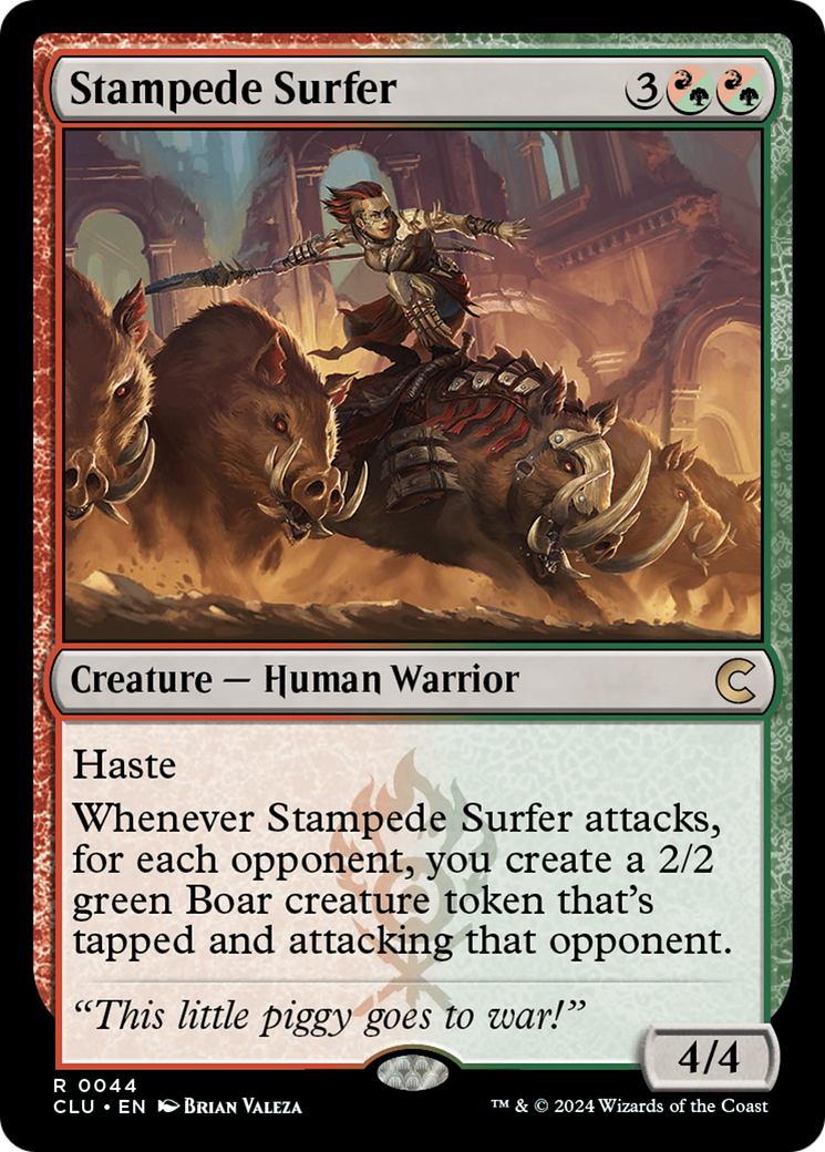 Stampede Surfer (CLU-044) - Ravnica: Clue Edition - Premium MTG Single from Wizards of the Coast - Just $0.26! Shop now at Game Crave Tournament Store