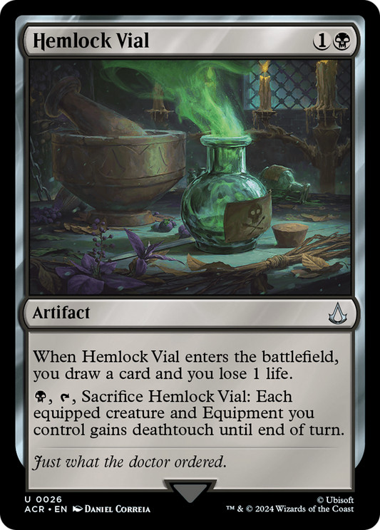 Hemlock Vial (ACR-026) - Assassin's Creed Foil - Premium MTG Single from Wizards of the Coast - Just $0.25! Shop now at Game Crave Tournament Store