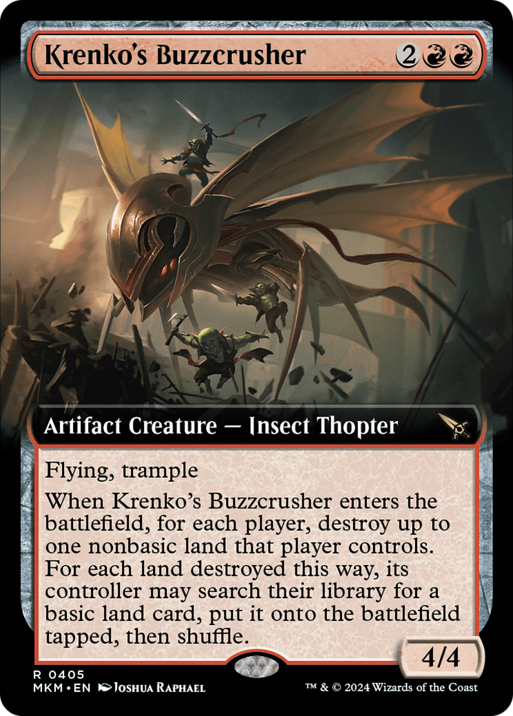 Krenko's Buzzcrusher (MKM-405) - Murders at Karlov Manor: (Extended Art) Foil - Premium MTG Single from Wizards of the Coast - Just $0.25! Shop now at Game Crave Tournament Store