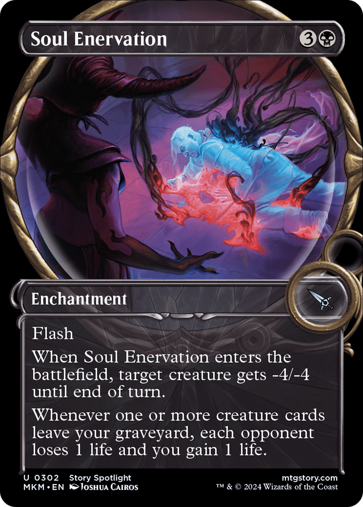 Soul Enervation (MKM-302) - Murders at Karlov Manor: (Showcase) - Premium MTG Single from Wizards of the Coast - Just $0.25! Shop now at Game Crave Tournament Store