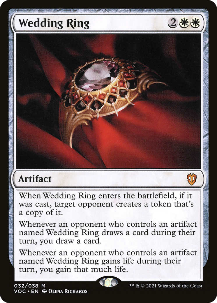Wedding Ring (VOC-032) - Crimson Vow Commander - Premium MTG Single from Wizards of the Coast - Just $1.70! Shop now at Game Crave Tournament Store