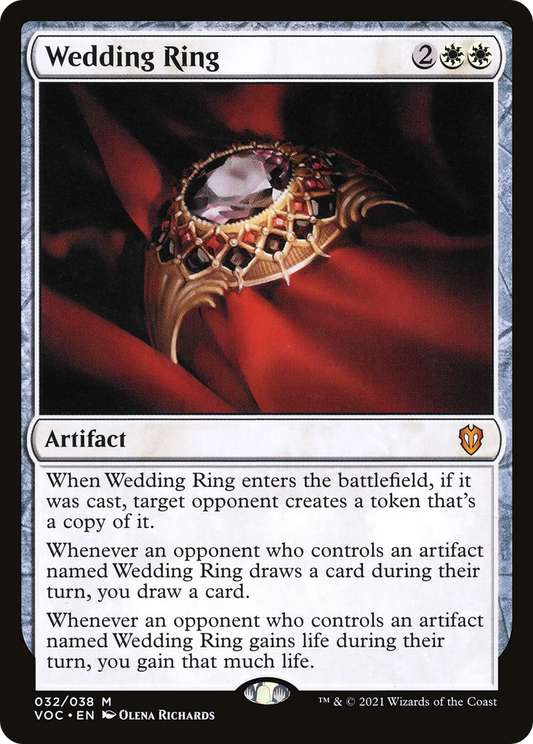 Wedding Ring (VOC-032) - Crimson Vow Commander - Premium MTG Single from Wizards of the Coast - Just $1.70! Shop now at Game Crave Tournament Store