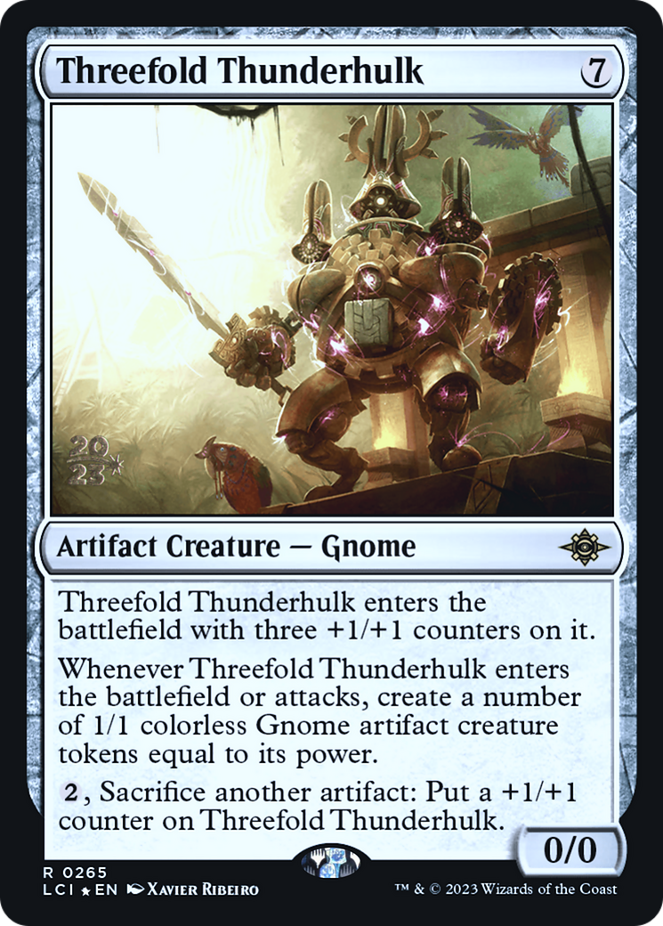 Threefold Thunderhulk (PLCI-265S) - The Lost Caverns of Ixalan Promos Foil - Premium MTG Single from Wizards of the Coast - Just $0.77! Shop now at Game Crave Tournament Store