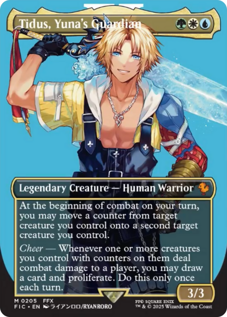 Tidus, Yuna's Guardian (FIC-205) - Commander: FINAL FANTASY (Borderless) - Premium MTG Single from Wizards of the Coast - Just $10.34! Shop now at Game Crave Tournament Store