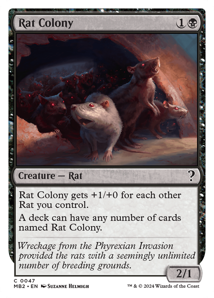 Rat Colony (MB2-047) - Mystery Booster 2 - Premium MTG Single from Wizards of the Coast - Just $2.61! Shop now at Game Crave Tournament Store