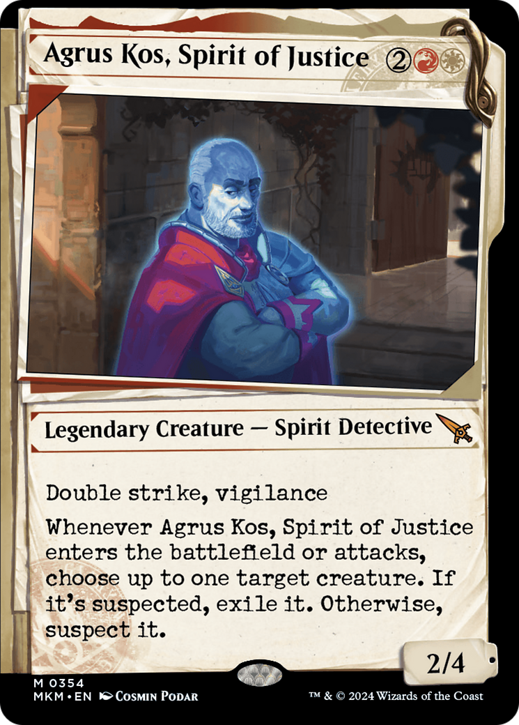 Agrus Kos, Spirit of Justice (MKM-354) - Murders at Karlov Manor: (Showcase) Foil - Premium MTG Single from Wizards of the Coast - Just $0.26! Shop now at Game Crave Tournament Store