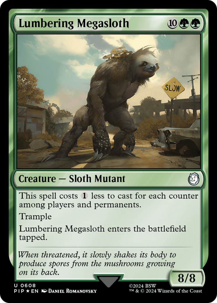 Lumbering Megasloth (PIP-608) - Fallout Foil - Premium MTG Single from Wizards of the Coast - Just $6.38! Shop now at Game Crave Tournament Store