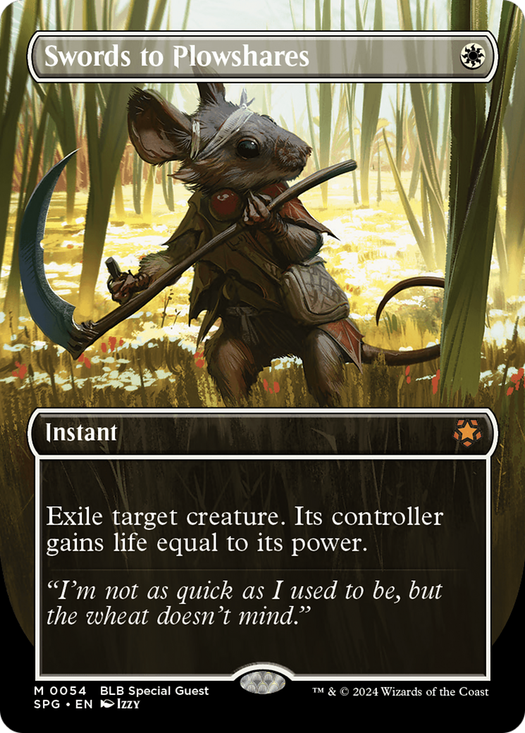 Swords to Plowshares (SPG-054) - Special Guests (Borderless) Foil - Premium MTG Single from Wizards of the Coast - Just $38.92! Shop now at Game Crave Tournament Store