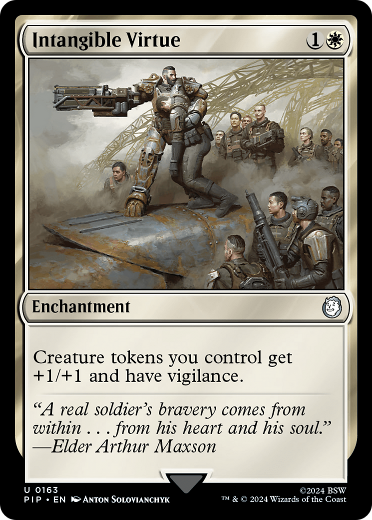 Intangible Virtue (PIP-163) - Fallout - Premium MTG Single from Wizards of the Coast - Just $0.25! Shop now at Game Crave Tournament Store