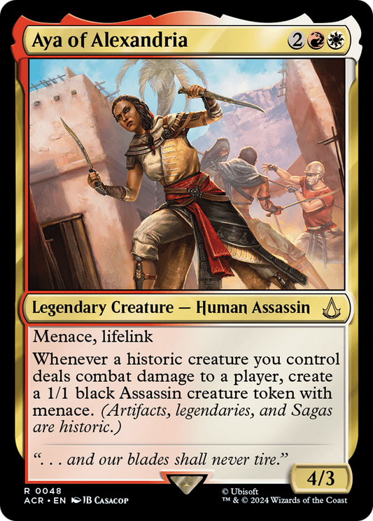 Aya of Alexandria (ACR-048) - Assassin's Creed Foil - Premium MTG Single from Wizards of the Coast - Just $0.37! Shop now at Game Crave Tournament Store