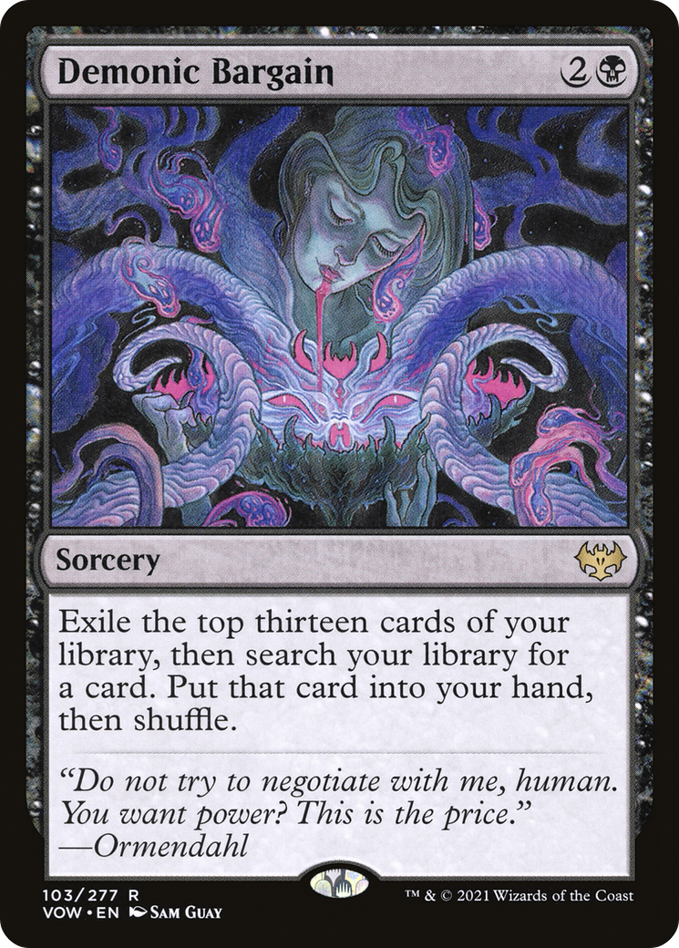 Demonic Bargain (VOW-103) - Innistrad: Crimson Vow Foil - Premium MTG Single from Wizards of the Coast - Just $0.08! Shop now at Game Crave Tournament Store