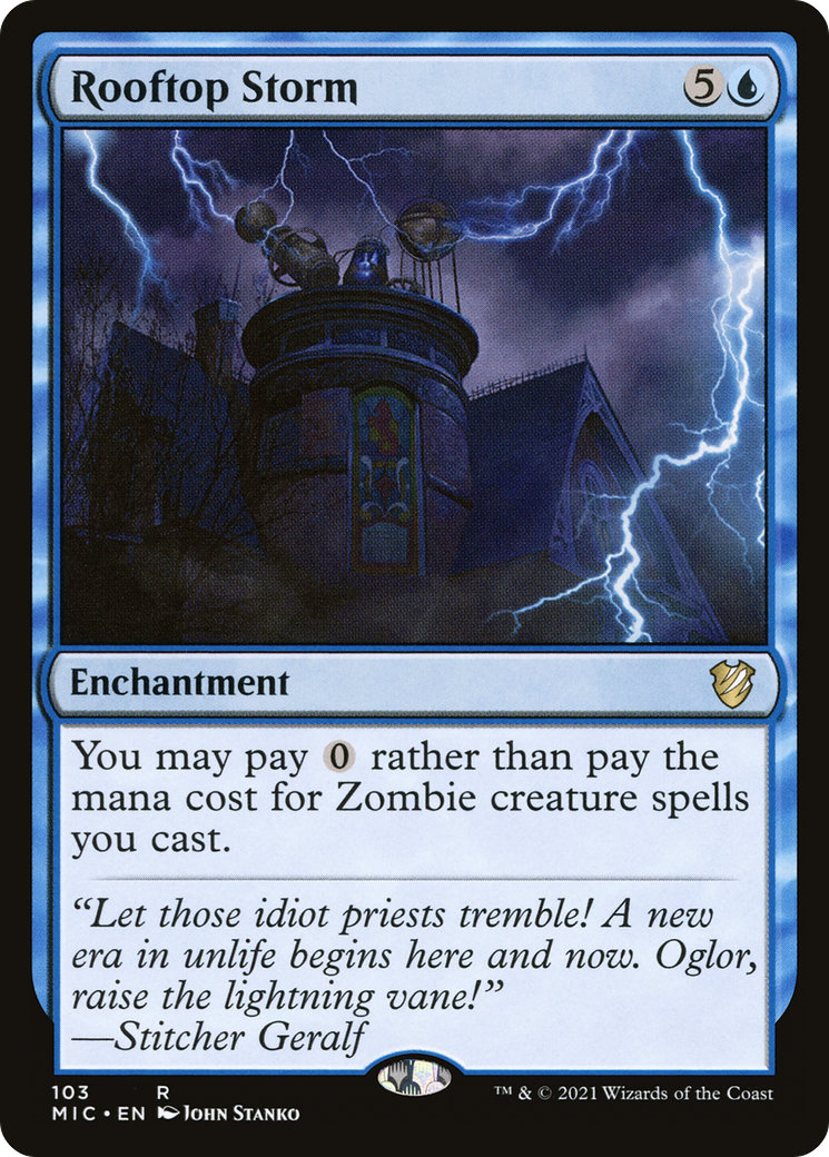 Rooftop Storm (MIC-103) - Midnight Hunt Commander - Premium MTG Single from Wizards of the Coast - Just $1.66! Shop now at Game Crave Tournament Store