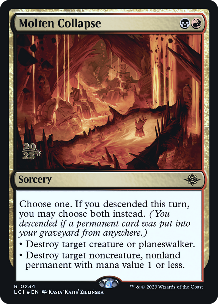 Molten Collapse (PLCI-234S) - The Lost Caverns of Ixalan Promos Foil - Premium MTG Single from Wizards of the Coast - Just $0.83! Shop now at Game Crave Tournament Store