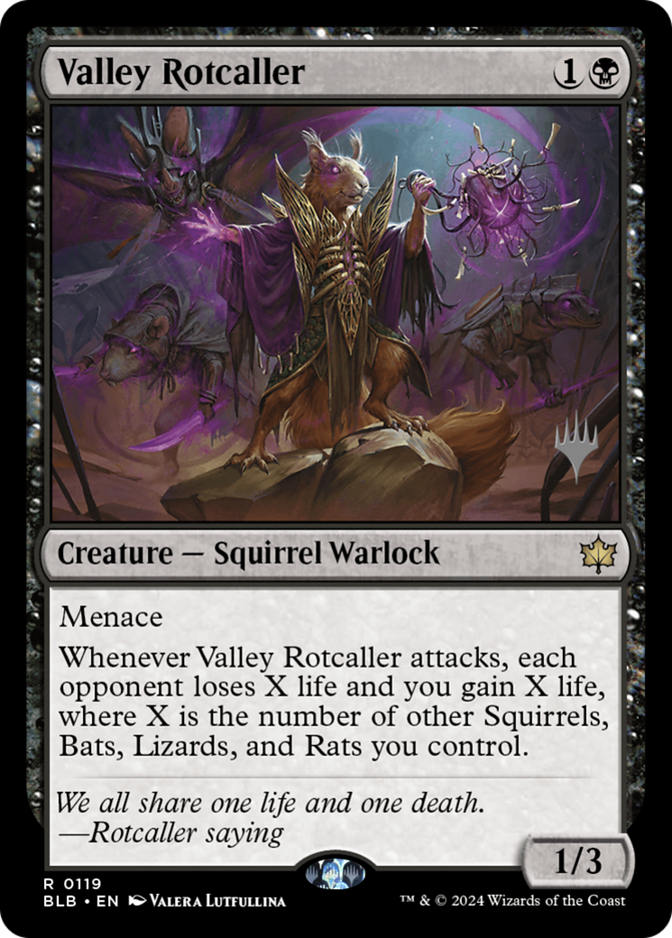 Valley Rotcaller (PBLB-119P) - Bloomburrow Promos Foil - Premium MTG Single from Wizards of the Coast - Just $4.06! Shop now at Game Crave Tournament Store