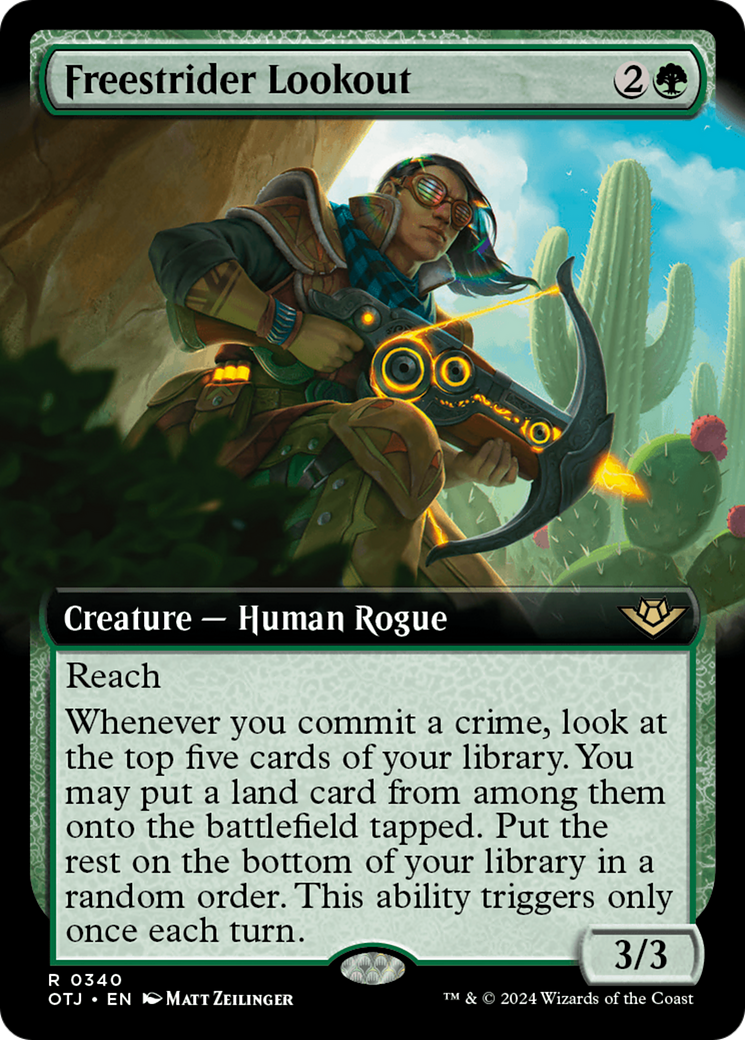 Freestrider Lookout (OTJ-340) - Outlaws of Thunder Junction: (Extended Art) Foil - Premium MTG Single from Wizards of the Coast - Just $1! Shop now at Game Crave Tournament Store