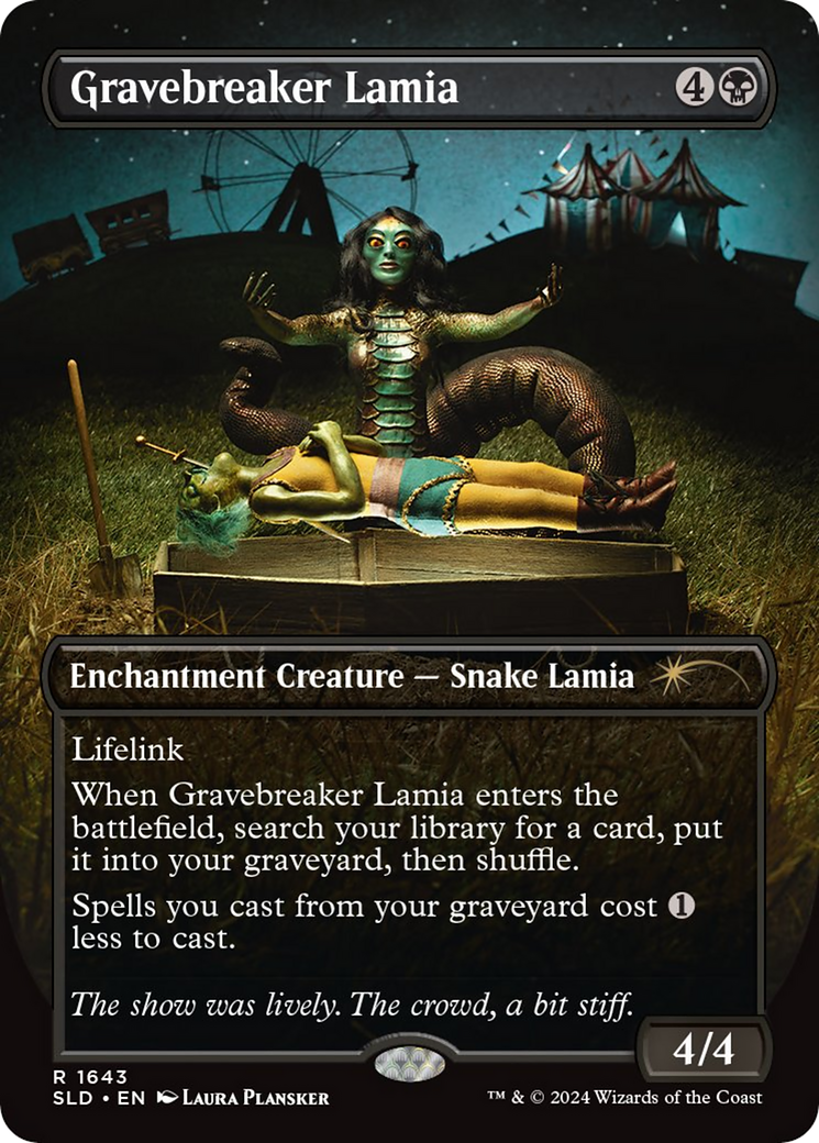 Gravebreaker Lamia (SLD-1643) - Secret Lair Drop (Borderless) - Premium MTG Single from Wizards of the Coast - Just $7.10! Shop now at Game Crave Tournament Store