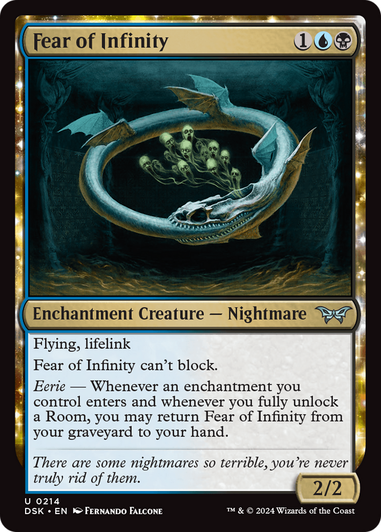 Fear of Infinity (DSK-214) - Duskmourn: House of Horror: (nyxtouched) - Premium MTG Single from Wizards of the Coast - Just $0.25! Shop now at Game Crave Tournament Store