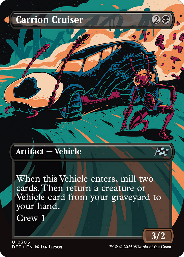 Carrion Cruiser (Borderless) (DFT-305) - Aetherdrift Foil - Premium MTG Single from Wizards of the Coast - Just $0.08! Shop now at Game Crave Tournament Store