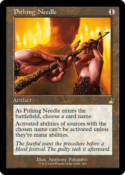 Pithing Needle (RVR-463) - Ravnica Remastered - Premium MTG Single from Wizards of the Coast - Just $1.12! Shop now at Game Crave Tournament Store