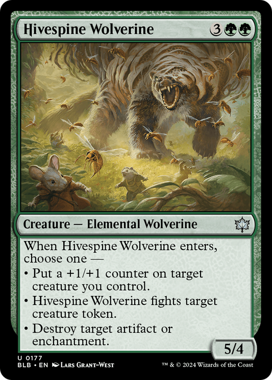 Hivespine Wolverine (BLB-177) - Bloomburrow - Premium MTG Single from Wizards of the Coast - Just $0.25! Shop now at Game Crave Tournament Store
