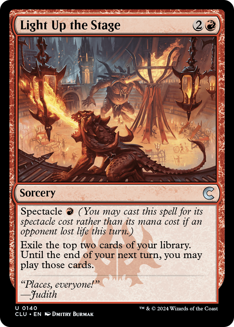 Light Up the Stage (CLU-140) - Ravnica: Clue Edition - Premium MTG Single from Wizards of the Coast - Just $0.25! Shop now at Game Crave Tournament Store