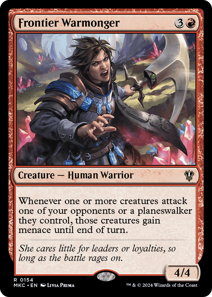 Frontier Warmonger (MKC-154) - Murders at Karlov Manor Commander - Premium MTG Single from Wizards of the Coast - Just $0.25! Shop now at Game Crave Tournament Store