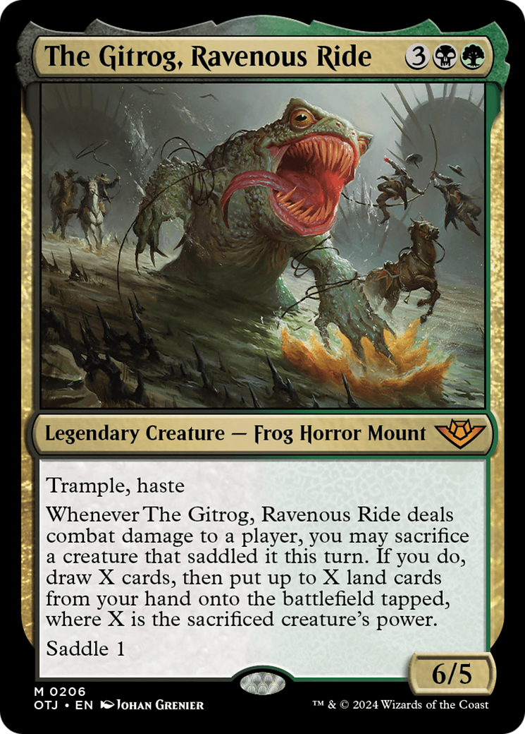 The Gitrog, Ravenous Ride (OTJ-206) - Outlaws of Thunder Junction - Premium MTG Single from Wizards of the Coast - Just $1.82! Shop now at Game Crave Tournament Store