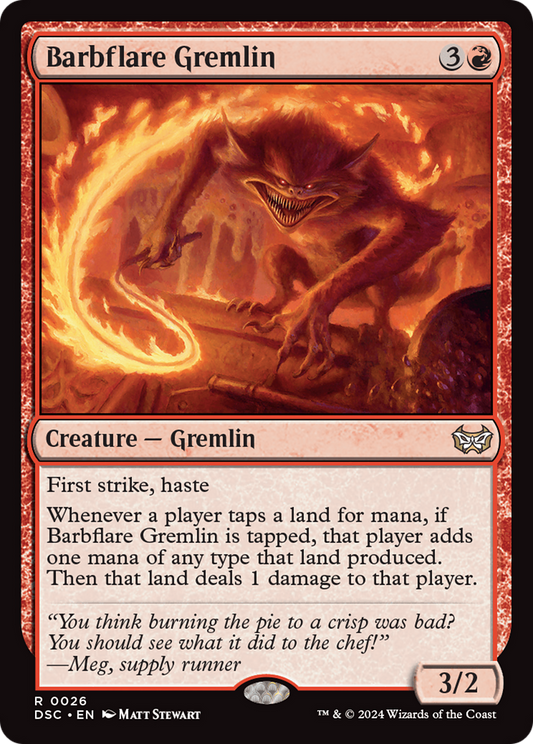 Barbflare Gremlin (DSC-026) - Duskmourn: House of Horror Commander - Premium MTG Single from Wizards of the Coast - Just $0.25! Shop now at Game Crave Tournament Store