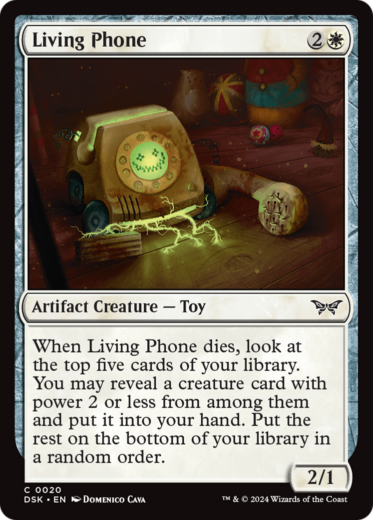 Living Phone (DSK-020) - Duskmourn: House of Horror - Premium MTG Single from Wizards of the Coast - Just $0.25! Shop now at Game Crave Tournament Store