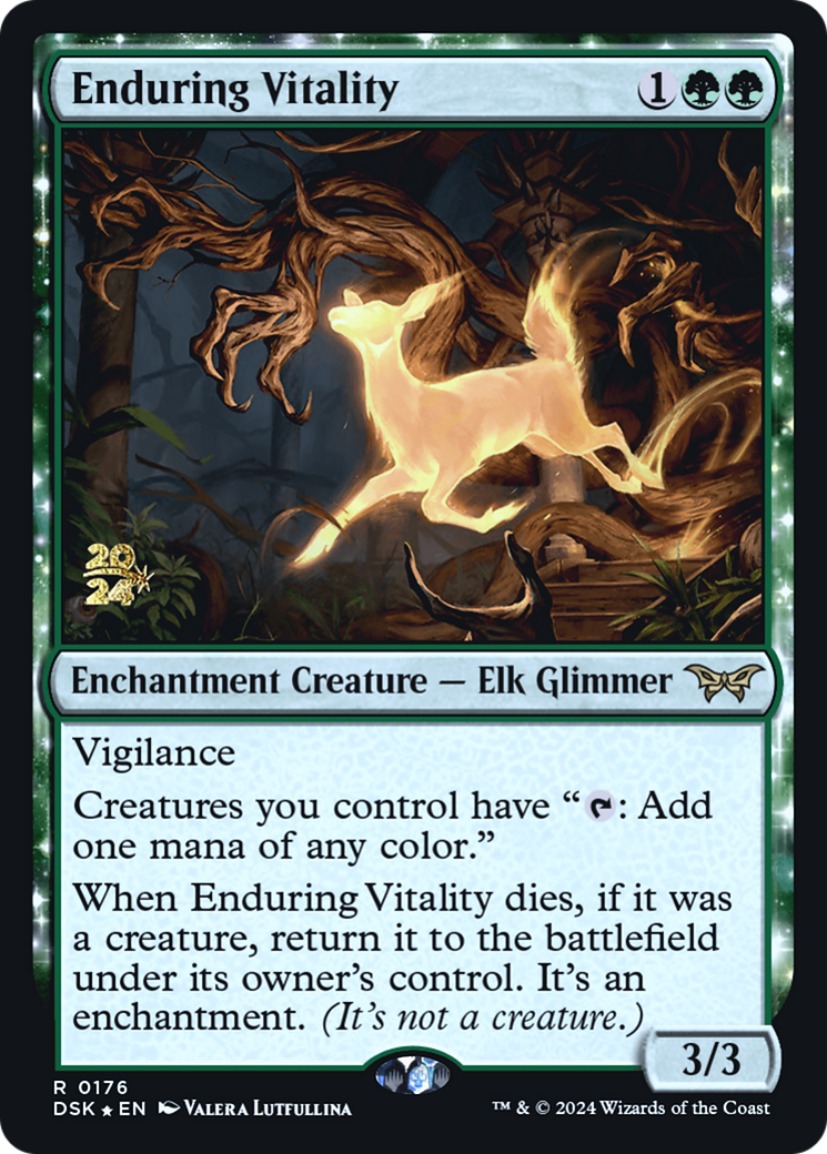 Enduring Vitality (PDSK-176S) - Duskmourn: House of Horror Promos Foil - Premium MTG Single from Wizards of the Coast - Just $5.66! Shop now at Game Crave Tournament Store