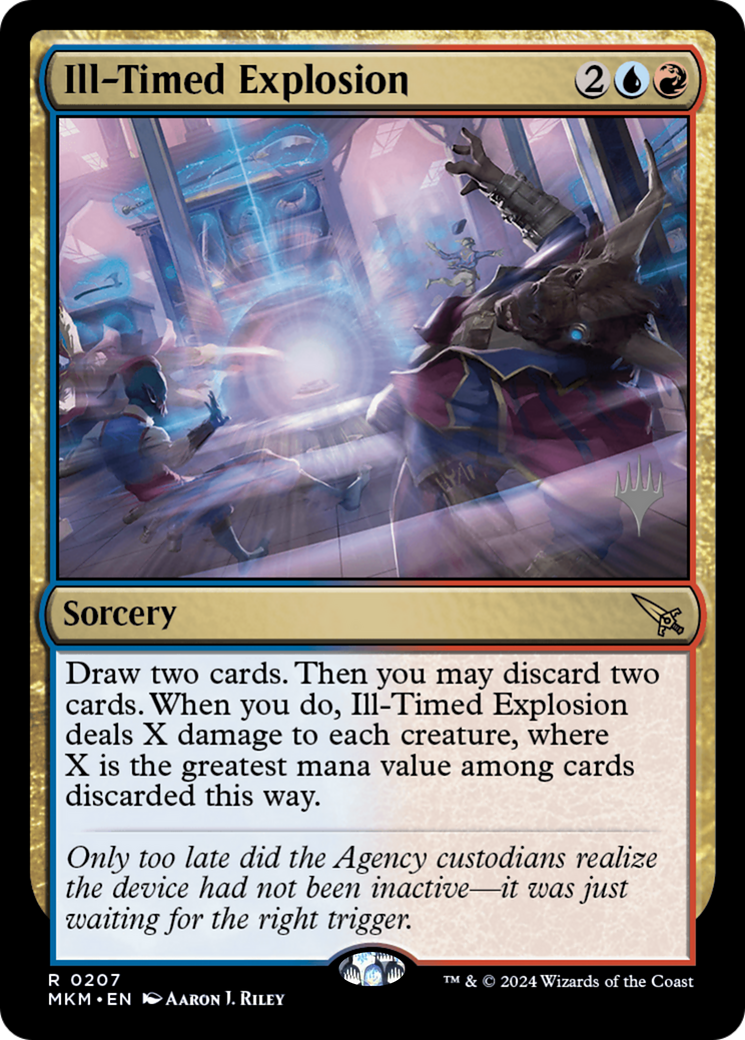 Ill-Timed Explosion (PMKM-207P) - Murders at Karlov Manor Promos Foil - Premium MTG Single from Wizards of the Coast - Just $0.62! Shop now at Game Crave Tournament Store