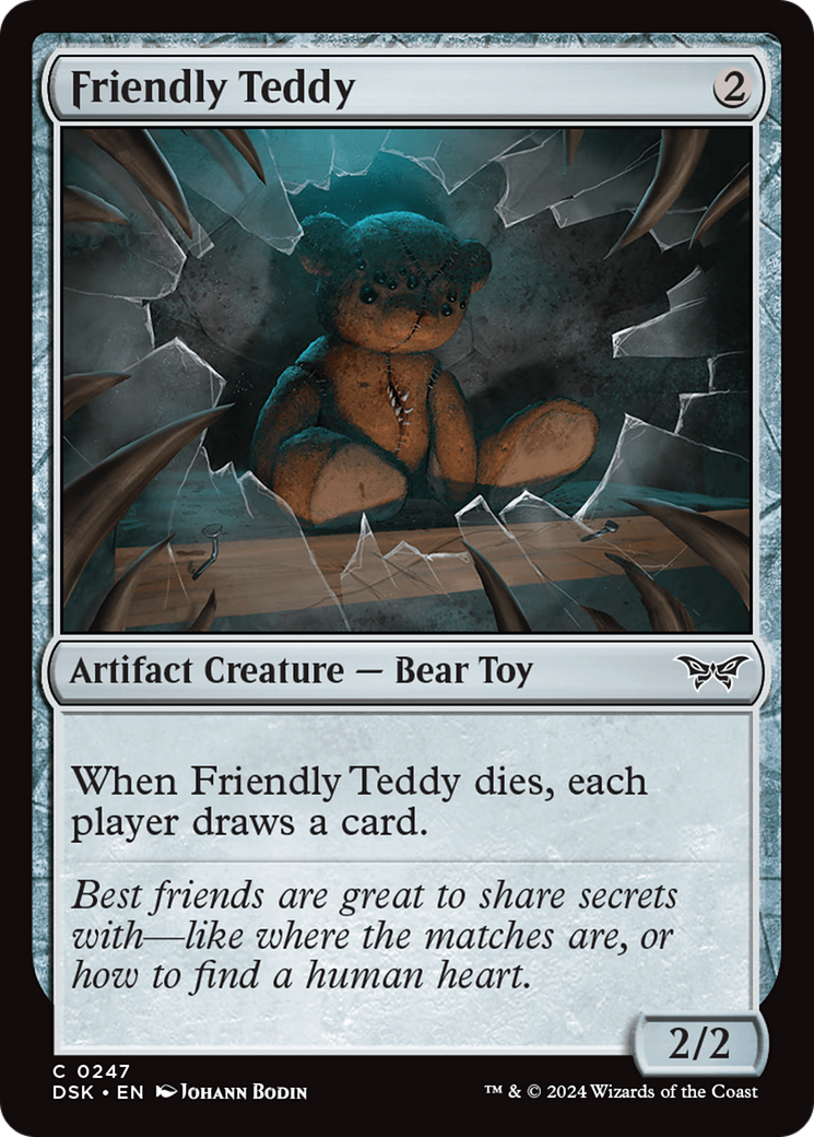 Friendly Teddy (DSK-247) - Duskmourn: House of Horror Foil - Premium MTG Single from Wizards of the Coast - Just $0.25! Shop now at Game Crave Tournament Store