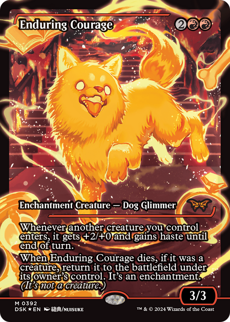 Enduring Courage (DSK-392) - Duskmourn: House of Horror: (Showcase) Foil - Premium MTG Single from Wizards of the Coast - Just $22.33! Shop now at Game Crave Tournament Store