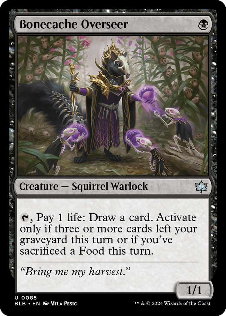 Bonecache Overseer (BLB-085) - Bloomburrow Foil - Premium MTG Single from Wizards of the Coast - Just $0.25! Shop now at Game Crave Tournament Store
