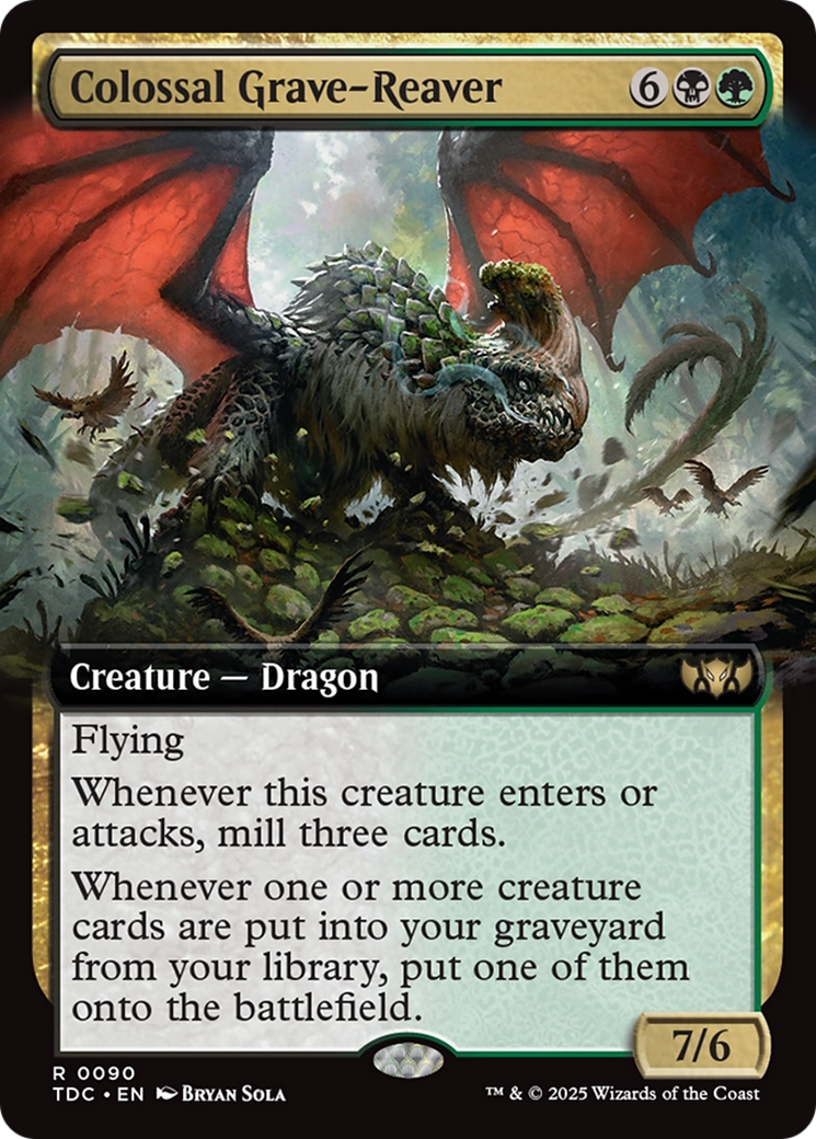 Colossal Grave-Reaver (TDC-090) - Tarkir: Dragonstorm Commander: (Extended Art) - Premium MTG Single from Wizards of the Coast - Just $2.17! Shop now at Game Crave Tournament Store