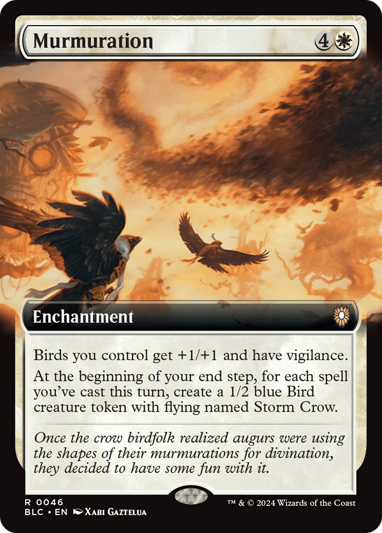 Murmuration (BLC-046) - Bloomburrow Commander: (Extended Art) - Premium MTG Single from Wizards of the Coast - Just $0.88! Shop now at Game Crave Tournament Store