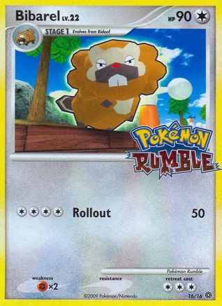 Bibarel 16/16 - Pokmon Rumble Holofoil
