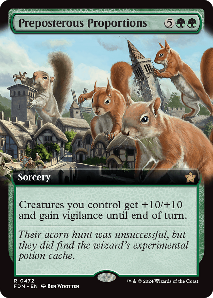 Preposterous Proportions (FDN-472) - Foundations: (Extended Art) - Premium MTG Single from Wizards of the Coast - Just $0.73! Shop now at Game Crave Tournament Store
