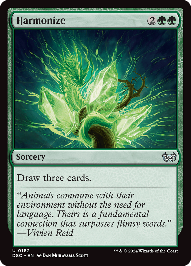 Harmonize (DSC-182) - Duskmourn: House of Horror Commander - Premium MTG Single from Wizards of the Coast - Just $0.25! Shop now at Game Crave Tournament Store