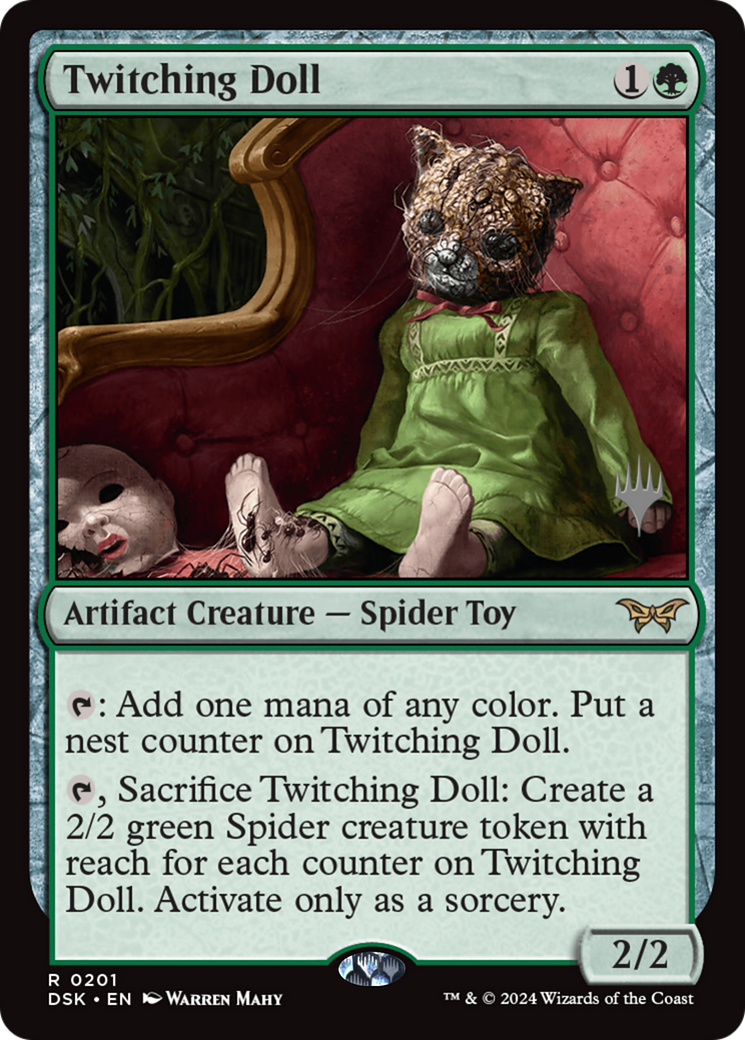 Twitching Doll (PDSK-201P) - Duskmourn: House of Horror Promos - Premium MTG Single from Wizards of the Coast - Just $0.61! Shop now at Game Crave Tournament Store