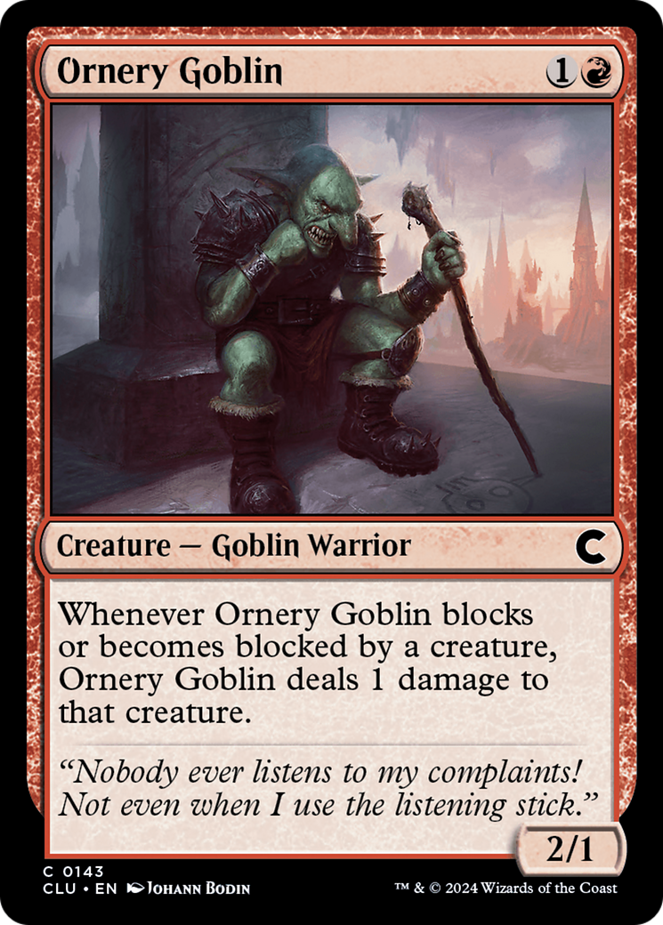 Ornery Goblin (CLU-143) - Ravnica: Clue Edition - Premium MTG Single from Wizards of the Coast - Just $0.25! Shop now at Game Crave Tournament Store
