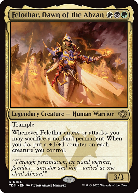 Felothar, Dawn of the Abzan (TDM-184) - Tarkir: Dragonstorm Foil - Premium MTG Single from Wizards of the Coast - Just $0.08! Shop now at Game Crave Tournament Store