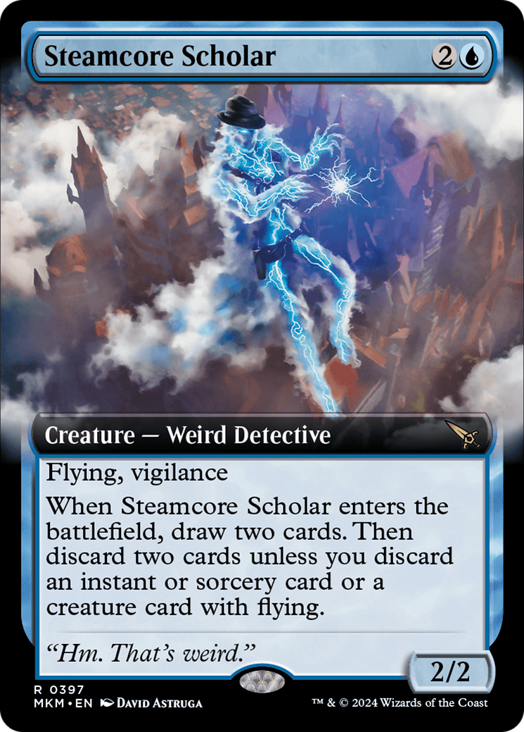 Steamcore Scholar (MKM-397) - Murders at Karlov Manor: (Extended Art) Foil - Premium MTG Single from Wizards of the Coast - Just $0.80! Shop now at Game Crave Tournament Store
