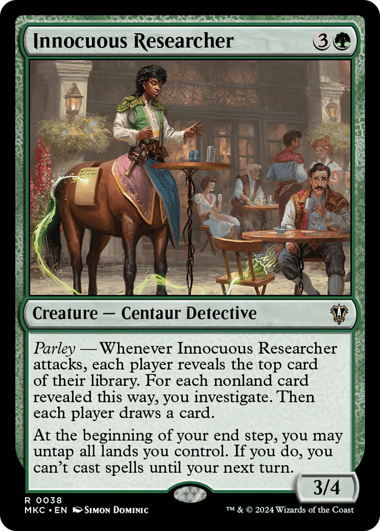 Innocuous Researcher (MKC-038) - Murders at Karlov Manor Commander - Premium MTG Single from Wizards of the Coast - Just $0.25! Shop now at Game Crave Tournament Store