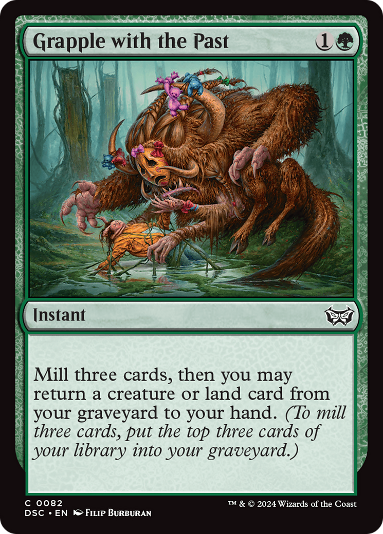 Grapple with the Past (DSC-082) - Duskmourn: House of Horror Commander - Premium MTG Single from Wizards of the Coast - Just $0.25! Shop now at Game Crave Tournament Store