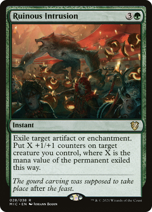 Ruinous Intrusion (MIC-028) - Midnight Hunt Commander - Premium MTG Single from Wizards of the Coast - Just $0.08! Shop now at Game Crave Tournament Store